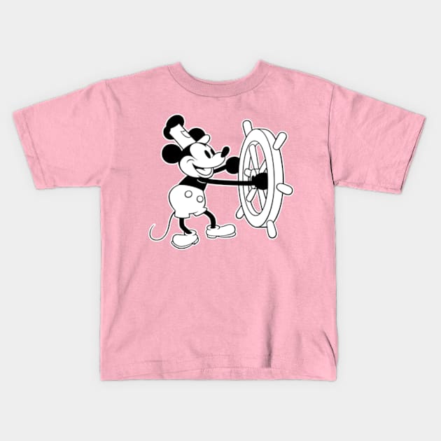 Steamboat Willie Kids T-Shirt by Gamers Gear